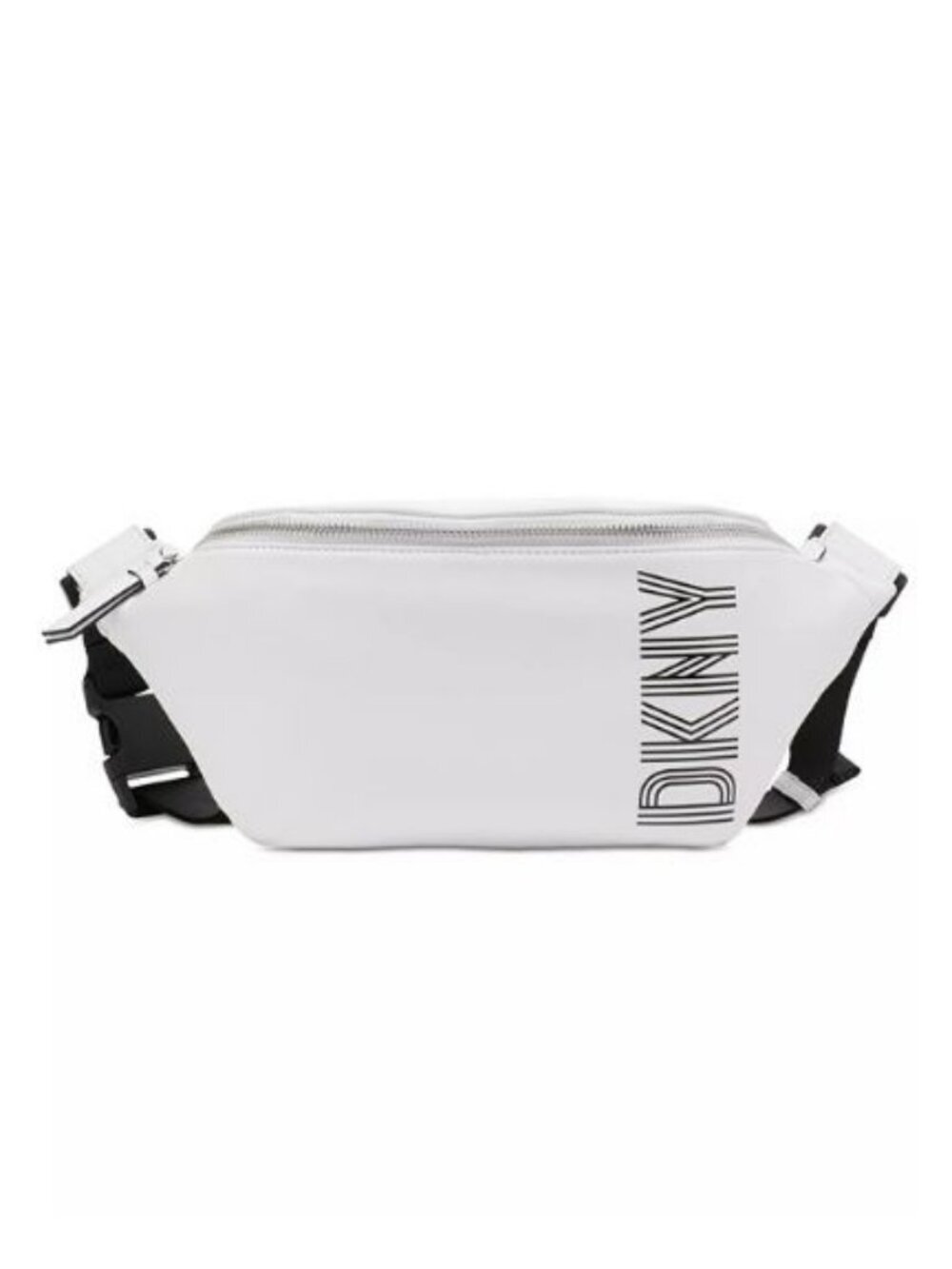 DKNY Tilly Unisex White Medium Zippered Sling Bag O/S (MSRP $148) - Picture 1 of 9